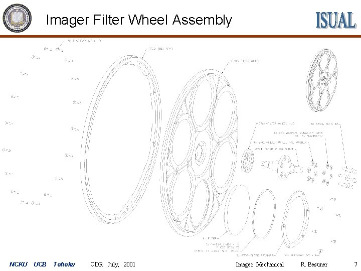 Imager Filter Wheel Assembly NCKU UCB Tohoku CDR July, 2001 Imager Mechanical R. Besuner