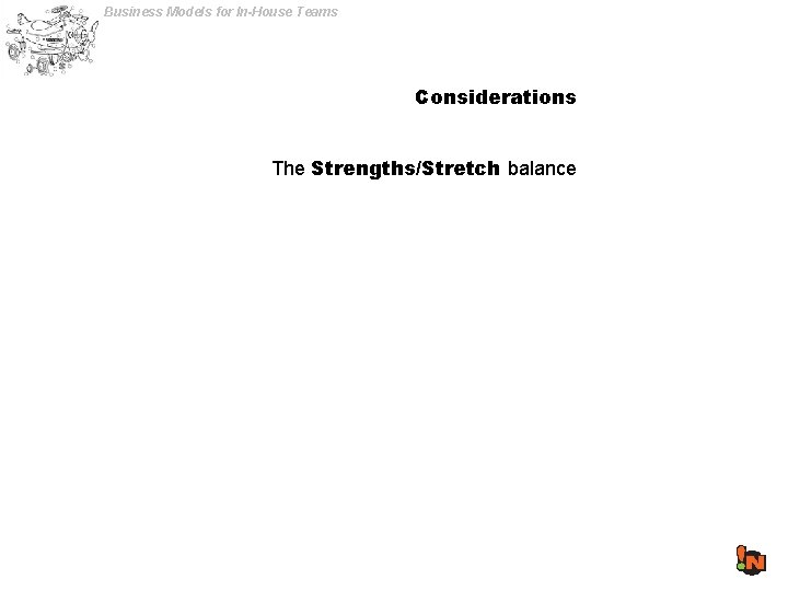 Business Models for In-House Teams Considerations The Strengths/Stretch balance 