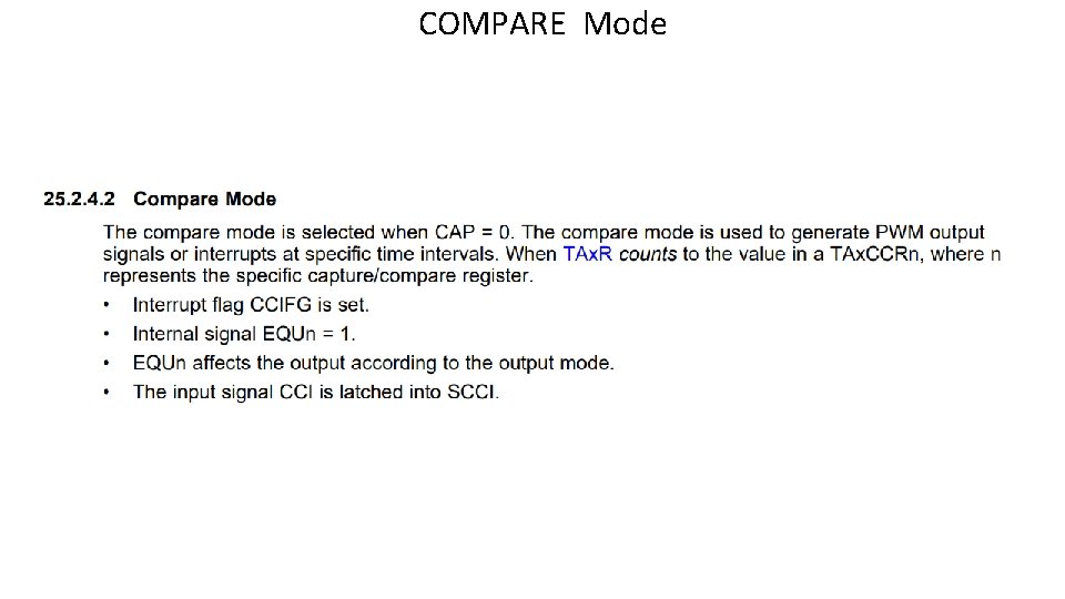 COMPARE Mode  COMPARE Mode