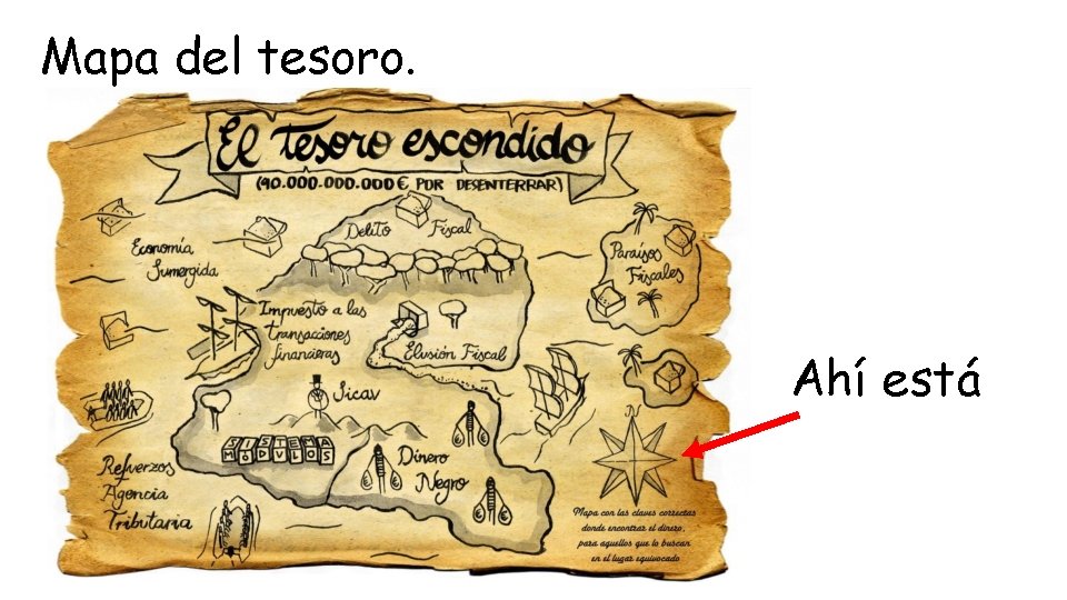 Mapa del tesoro. Ahí está 