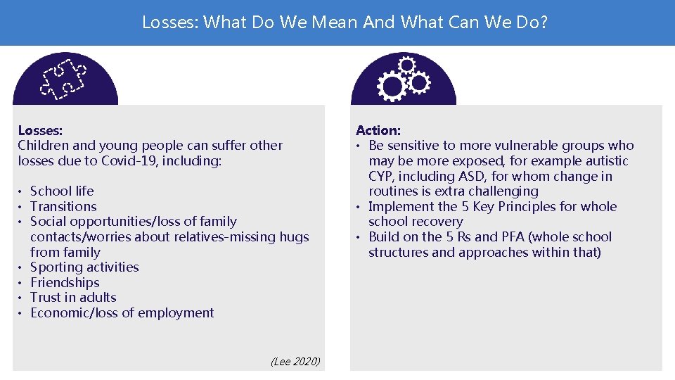 Losses: What Do We Mean And What Can We Do? Losses: Children and young