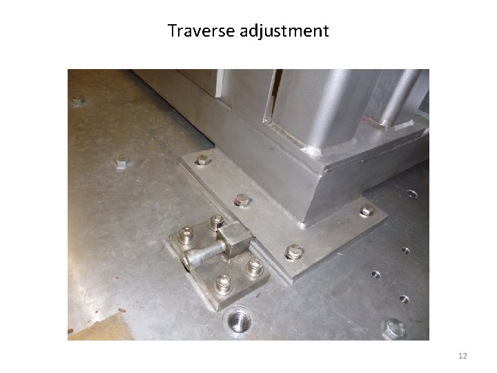 Traverse adjustment 12 