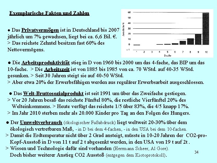 Exemplarische Fakten und Zahlen ● Das Privatvermögen ist in Deutschland bis 2007 jährlich um