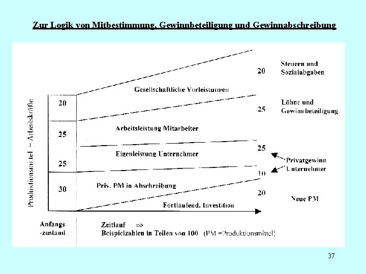 Zur Logik von Mitbestimmung, Gewinnbeteiligung und Gewinnabschreibung 37 