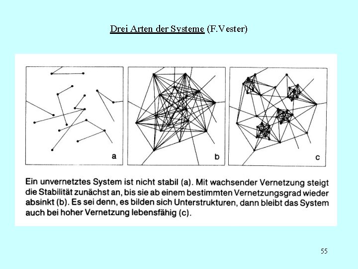 Drei Arten der Systeme (F. Vester) 55 