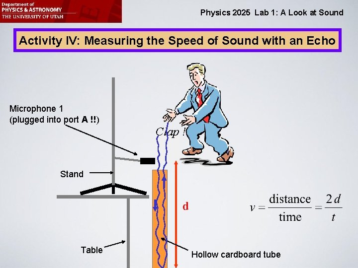 Physics 2025 Lab 1: A Look at Sound Activity IV: Measuring the Speed of