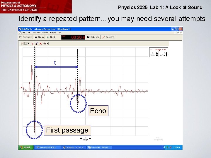 Physics 2025 Lab 1: A Look at Sound Identify a repeated pattern…you may need