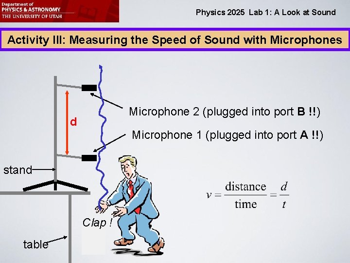 Physics 2025 Lab 1: A Look at Sound Activity III: Measuring the Speed of