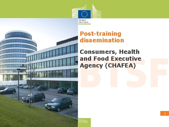 Post-training dissemination Consumers, Health and Food Executive Agency (CHAFEA) 1 Consumers, Health And Food