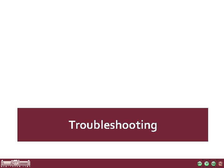 Troubleshooting 
