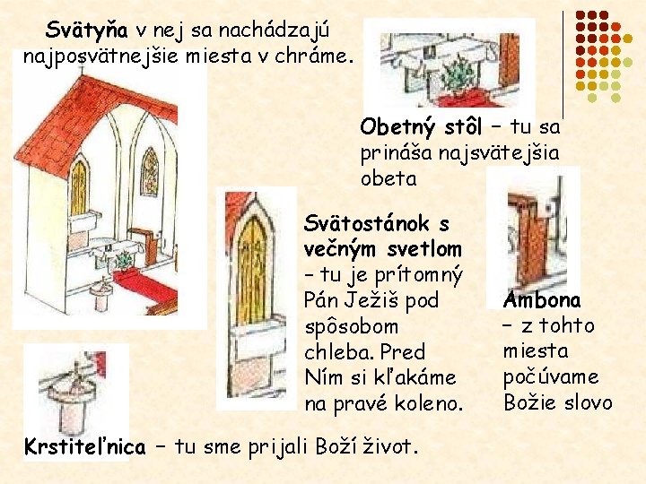 Svätyňa v nej sa nachádzajú najposvätnejšie miesta v chráme. Obetný stôl – tu sa