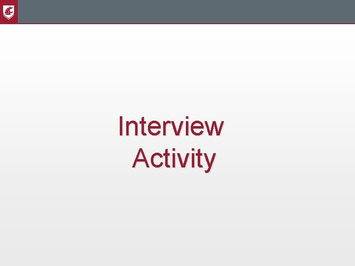 Interview Activity 