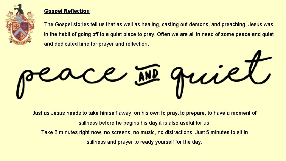 Gospel Reflection The Gospel stories tell us that as well as healing, casting out