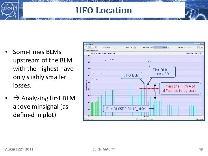 UFO Location • Sometimes BLMs upstream of the BLM with the highest have only