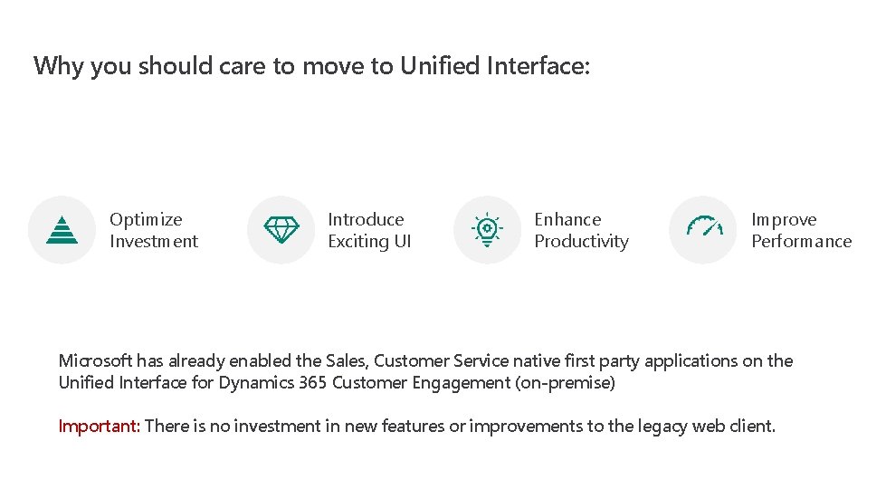 Why you should care to move to Unified Interface: Optimize Investment Introduce Exciting UI