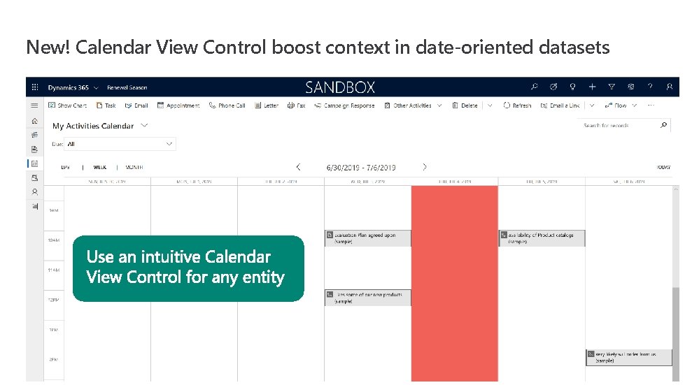 New! Calendar View Control boost context in date-oriented datasets 