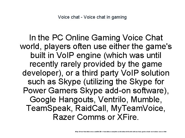 Voice chat - Voice chat in gaming In the PC Online Gaming Voice Chat