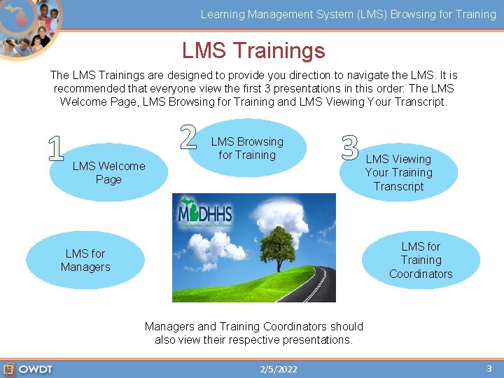 Learning Management System (LMS) Browsing for Training LMS Trainings The LMS Trainings are designed