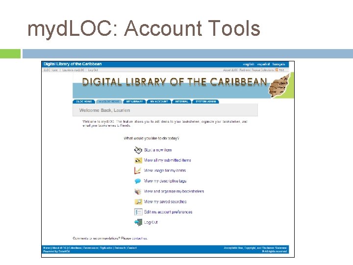 myd. LOC: Account Tools 