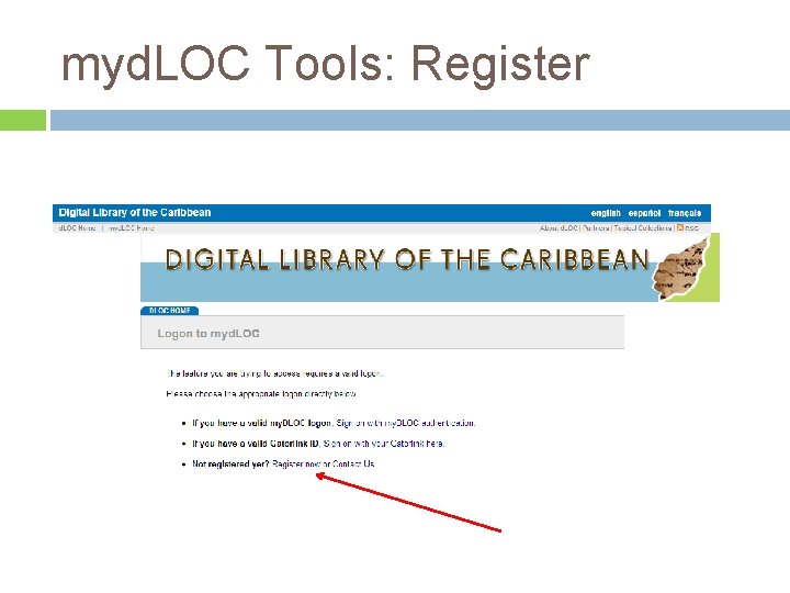 myd. LOC Tools: Register 