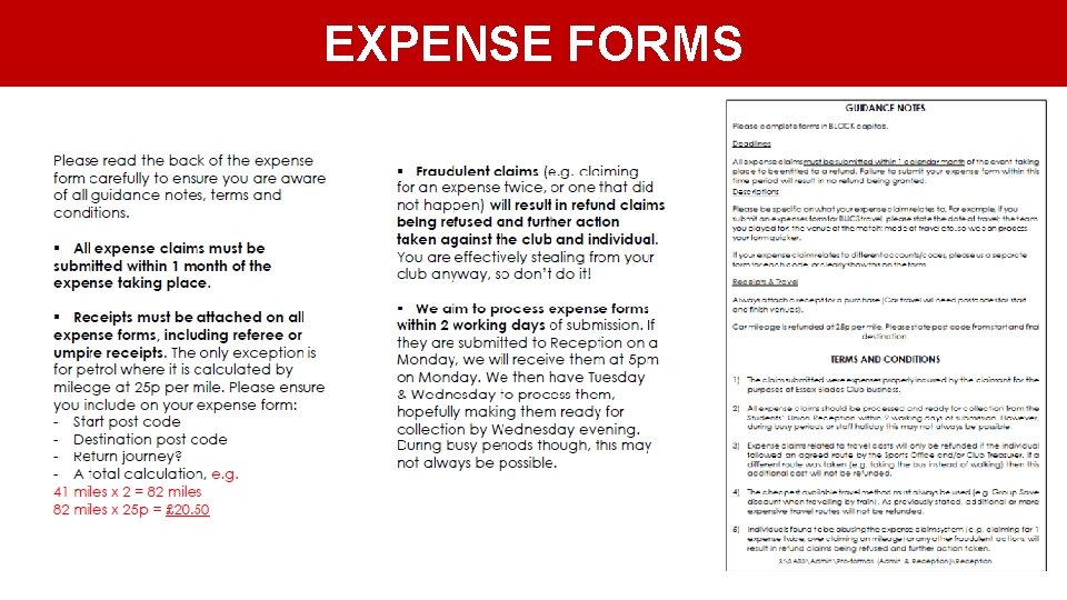 EXPENSE FORMS 