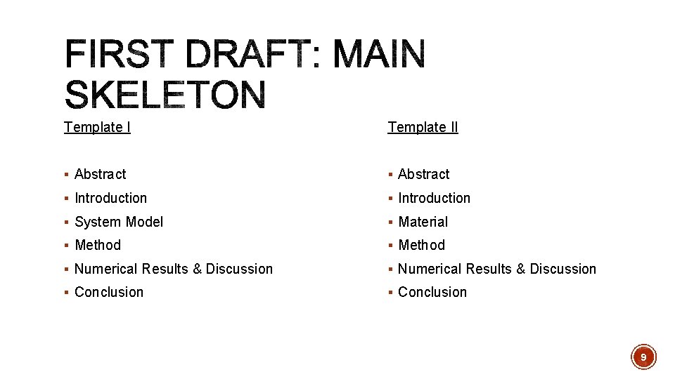 Template II § Abstract § Introduction § System Model § Material § Method §
