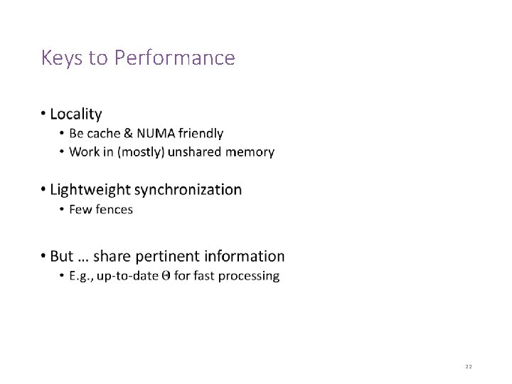 Keys to Performance • 22 