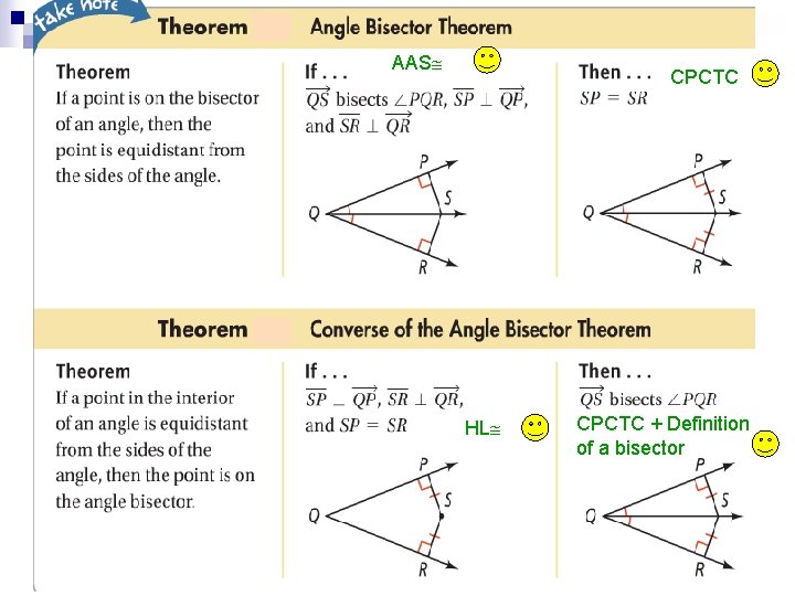 AAS CPCTC HL CPCTC + Definition of a bisector 
