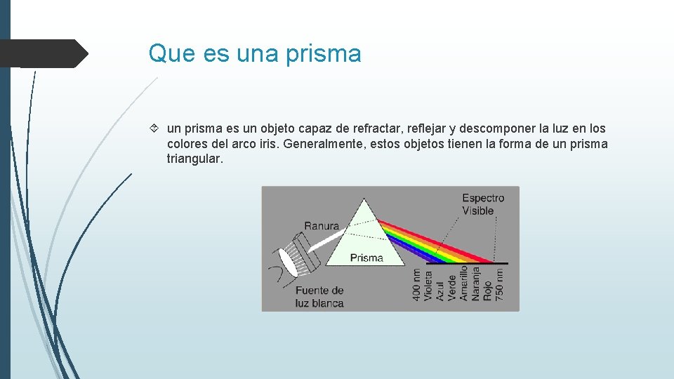 Que es una prisma un prisma es un objeto capaz de refractar, reflejar y