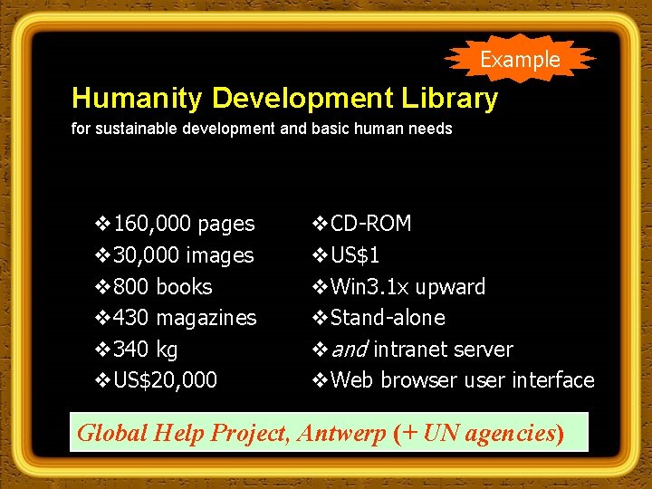 Example Humanity Development Library for sustainable development and basic human needs v 160, 000