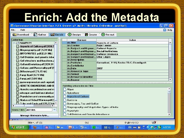 Enrich: Add the Metadata 