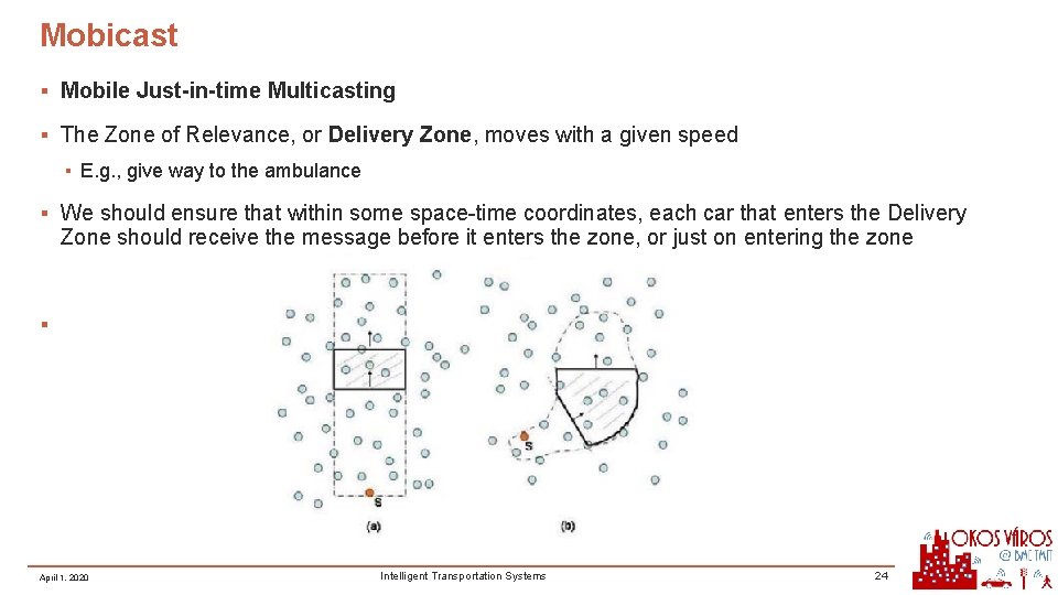 Mobicast ▪ Mobile Just-in-time Multicasting ▪ The Zone of Relevance, or Delivery Zone, moves Mobicast ▪ Mobile Just-in-time Multicasting ▪ The Zone of Relevance, or Delivery Zone, moves