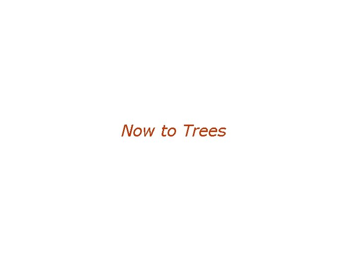 Now to Trees 