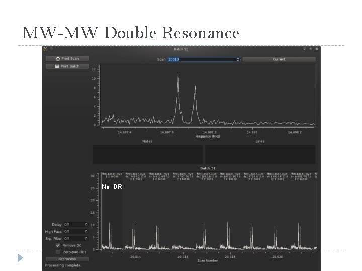 MW-MW Double Resonance No DR 