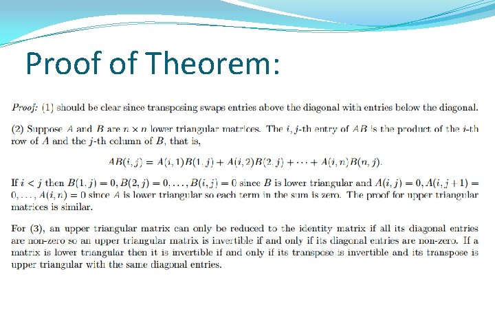 Proof of Theorem: 