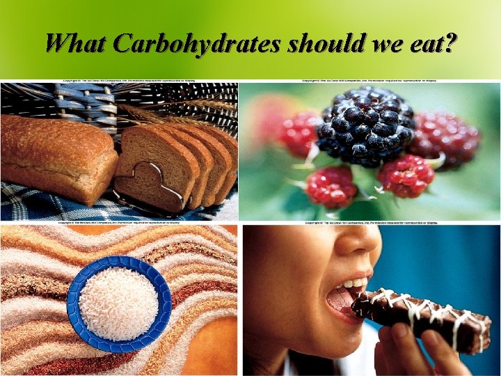 What Carbohydrates should we eat? 
