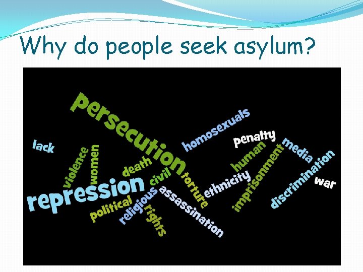Why do people seek asylum? 