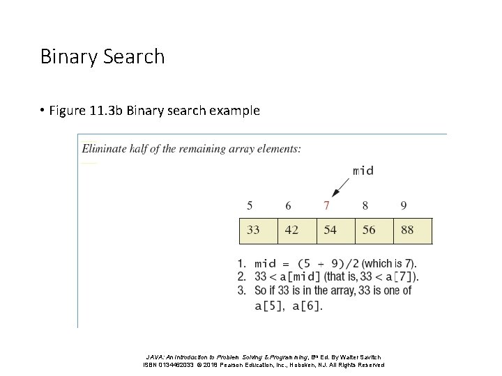 Binary Search • Figure 11. 3 b Binary search example JAVA: An Introduction to Binary Search • Figure 11. 3 b Binary search example JAVA: An Introduction to