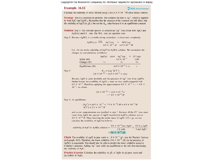 Worked Example 16. 12 