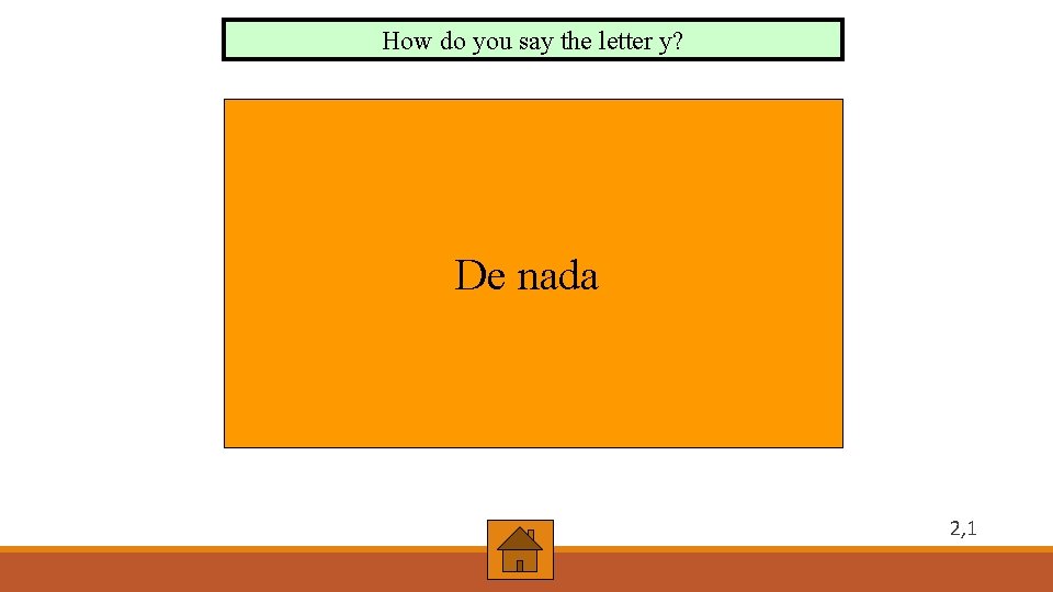 How do you say the letter y? De nada 2, 1 