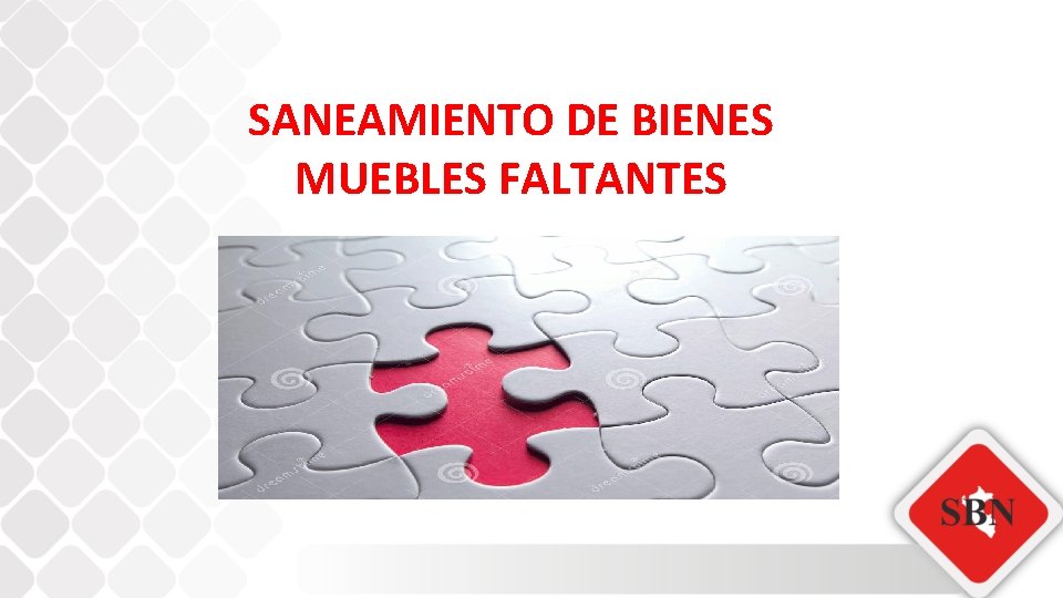 SANEAMIENTO DE BIENES MUEBLES FALTANTES 