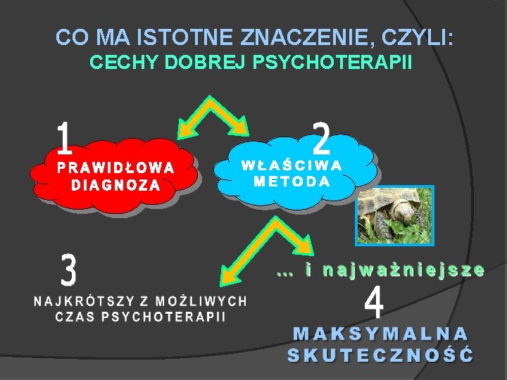 CO MA ISTOTNE ZNACZENIE, CZYLI: CECHY DOBREJ PSYCHOTERAPII 