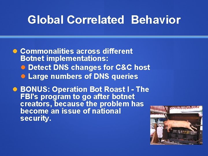 Global Correlated Behavior Commonalities across different Botnet implementations: Detect DNS changes for C&C host