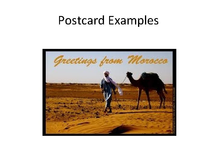Postcard Examples 