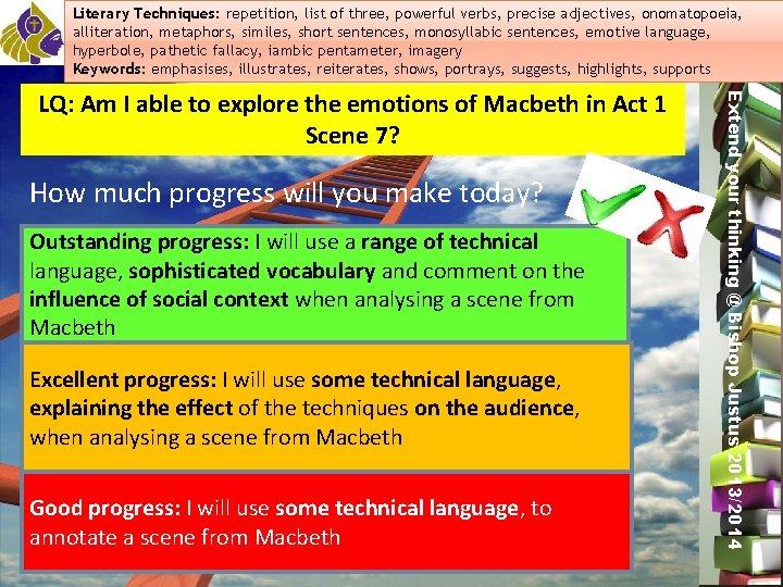 Literary Techniques: repetition, list of three, powerful verbs, precise adjectives, onomatopoeia, alliteration, metaphors, similes,