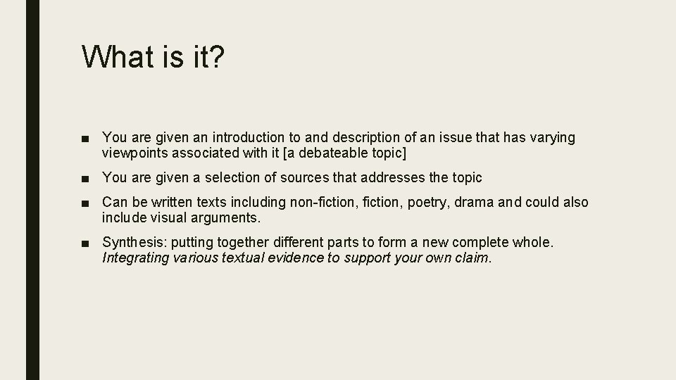What is it? ■ You are given an introduction to and description of an