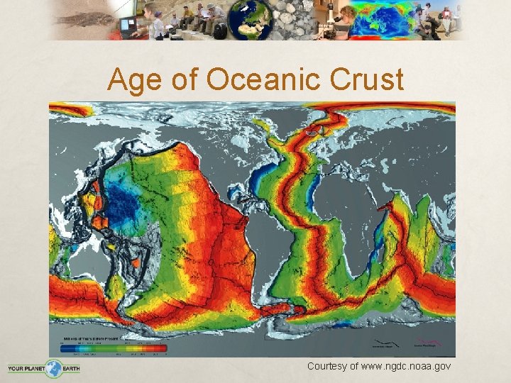 Age of Oceanic Crust Courtesy of www. ngdc. noaa. gov 