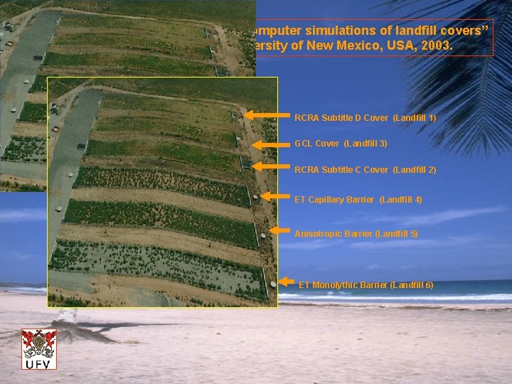 “Water balance measurements and computer simulations of landfill covers” Dwyer, S. F. , Ph.