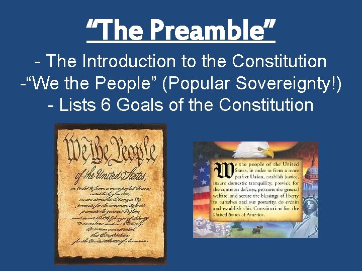 The United States Constitution Basics Structure The Preamble