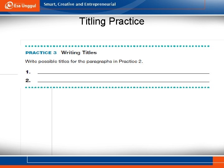 Titling Practice 
